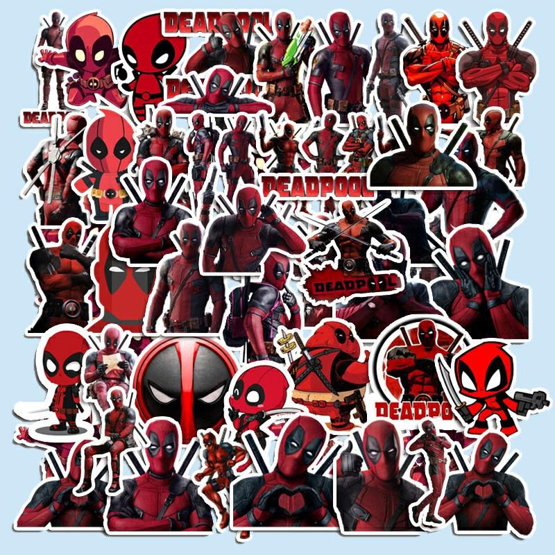 Sticker Deadpool cute, dễ thương mẫu HOT nhất dán trang trí laptop, mũ nón bảo hiểm, vali, xe tay ga, ván trượt