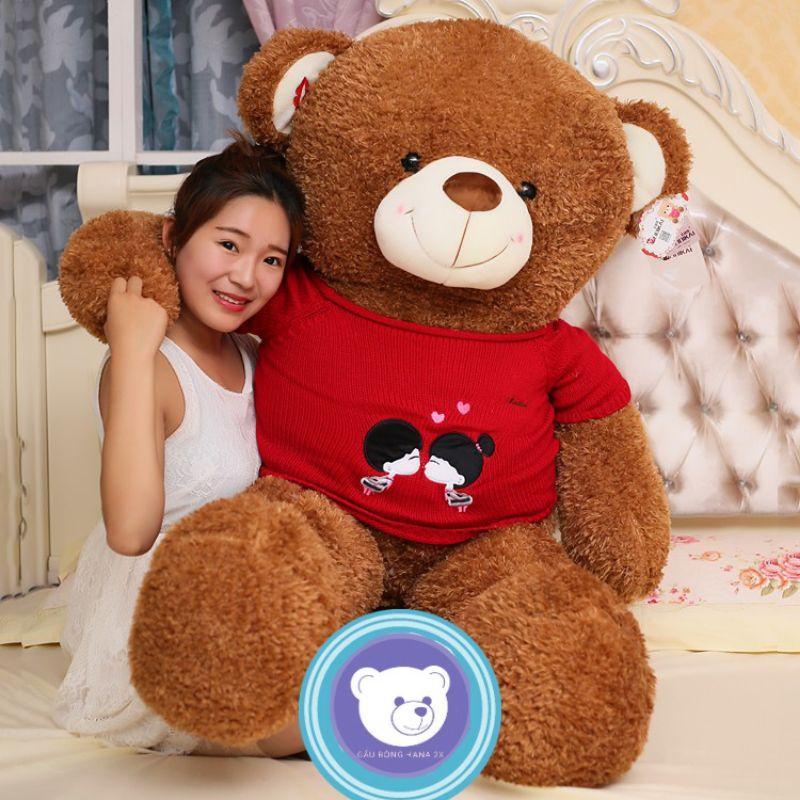 Gấu bông teddy - Teddy Kiss Me cao cấp - Gấu Bông Hana