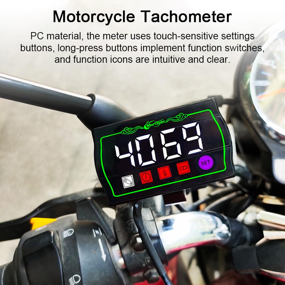 Motorcycle Intelligent Tachometer Multi-function Instrument S7 Level Waterproof Time Set 12-hour 24-hour System Switchable with Stopwatch and Automatic Fault Diagnosis Function