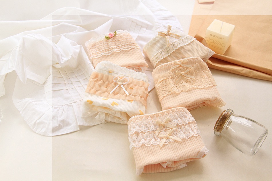 SET 5 QUẦN LÓT THANH LỊCH DỄ THƯƠNG KIỂU NHẬT TỪ 35-70KG DÀNH CHO NỮ