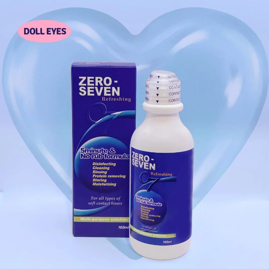 Dung dịch ngâm lens DOLL EYES - Zero Seven  - Dung tích 120ml &amp;160ml