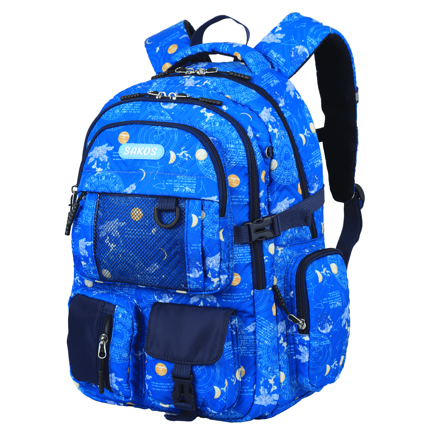 Ba Lô Học Sinh Bambie Kèm Bóp Viết - Sakos SBO022PBNG00 - Planet Blue