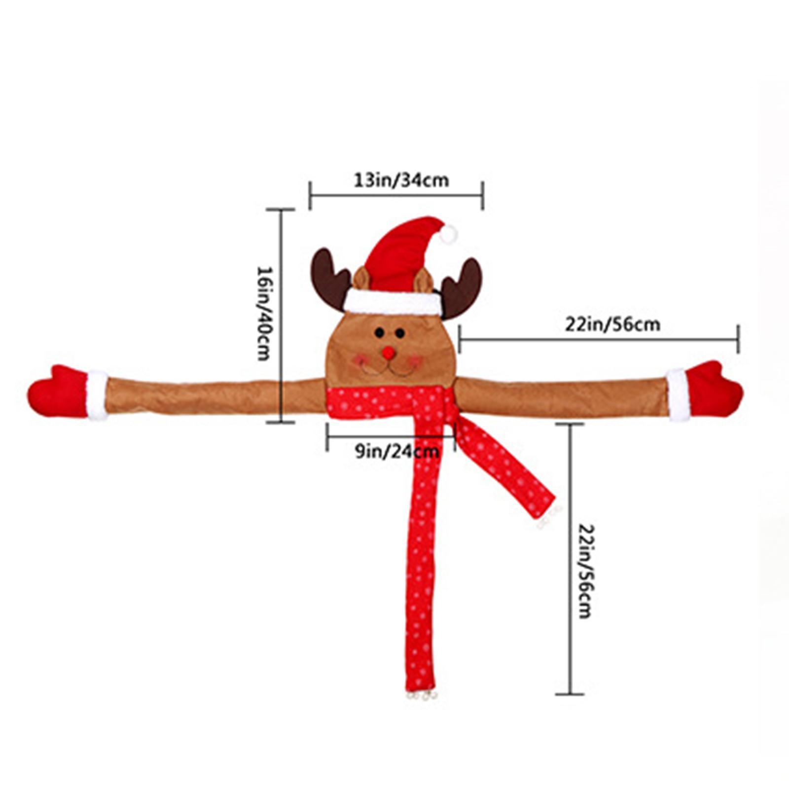 Holiday Topper Elk Doll Tree Top Hat Props for Festival Winter Indoor