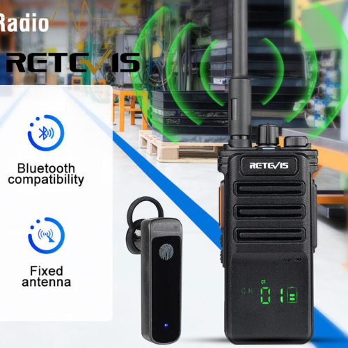 Bộ Đàm Retevis RB689 Bluetooth , Radio Hai Chiều Với Tai Nghe Bluetooth Không Dây, VOX, Đèn Pin, Tầm Xa Bộ Đàm Để Bảo Mật- Hàng nhập khẩu