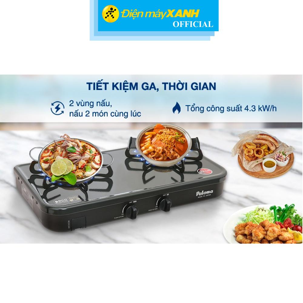 Bếp ga đôi Paloma PA-J51CE - Hàng Chính Hãng