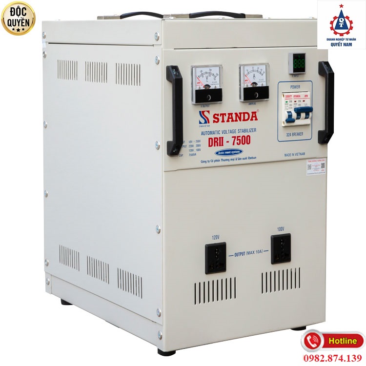 Máy ổn áp tự động đa chức năng thế hệ mới STANDA 7.5KVA DRII (50V-250V)