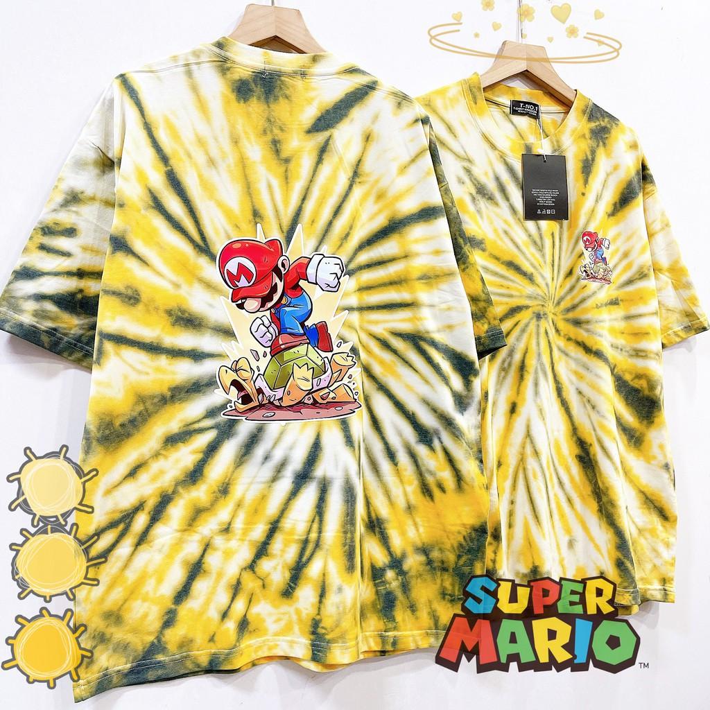 Áo loang tie dye unisex form rộng Tie Boutique nhiều hình - xoáy vàng đen