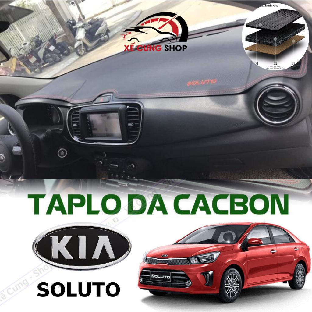 Thảm taplo Kia Soluto - da vân carbon cao cấp
