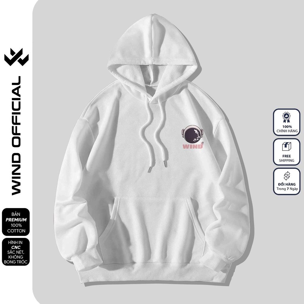 Áo hoodie unisex form rộng WIND bản Premium nỉ ngoại Phi Hành Gia nam nữ oversize ulzzang