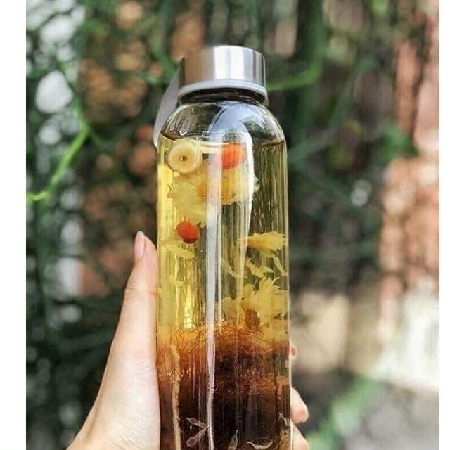 Chai Thủy Tinh Detox Có Dây Xách - 500ml