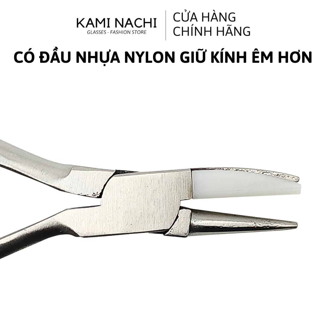 Kềm mũi nhọn có 1 đầu nhựa chuyên dụng chỉnh chân kính KAMI NACHI