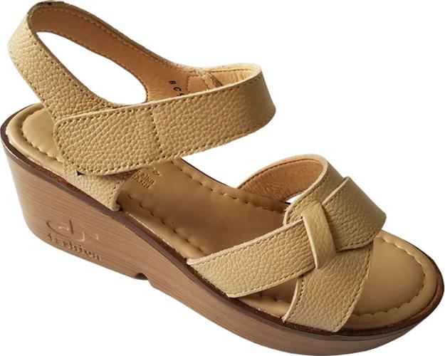 Giày Sandal Nữ Đế Xuồng BIGGBEN Da Bò Thật SDX14