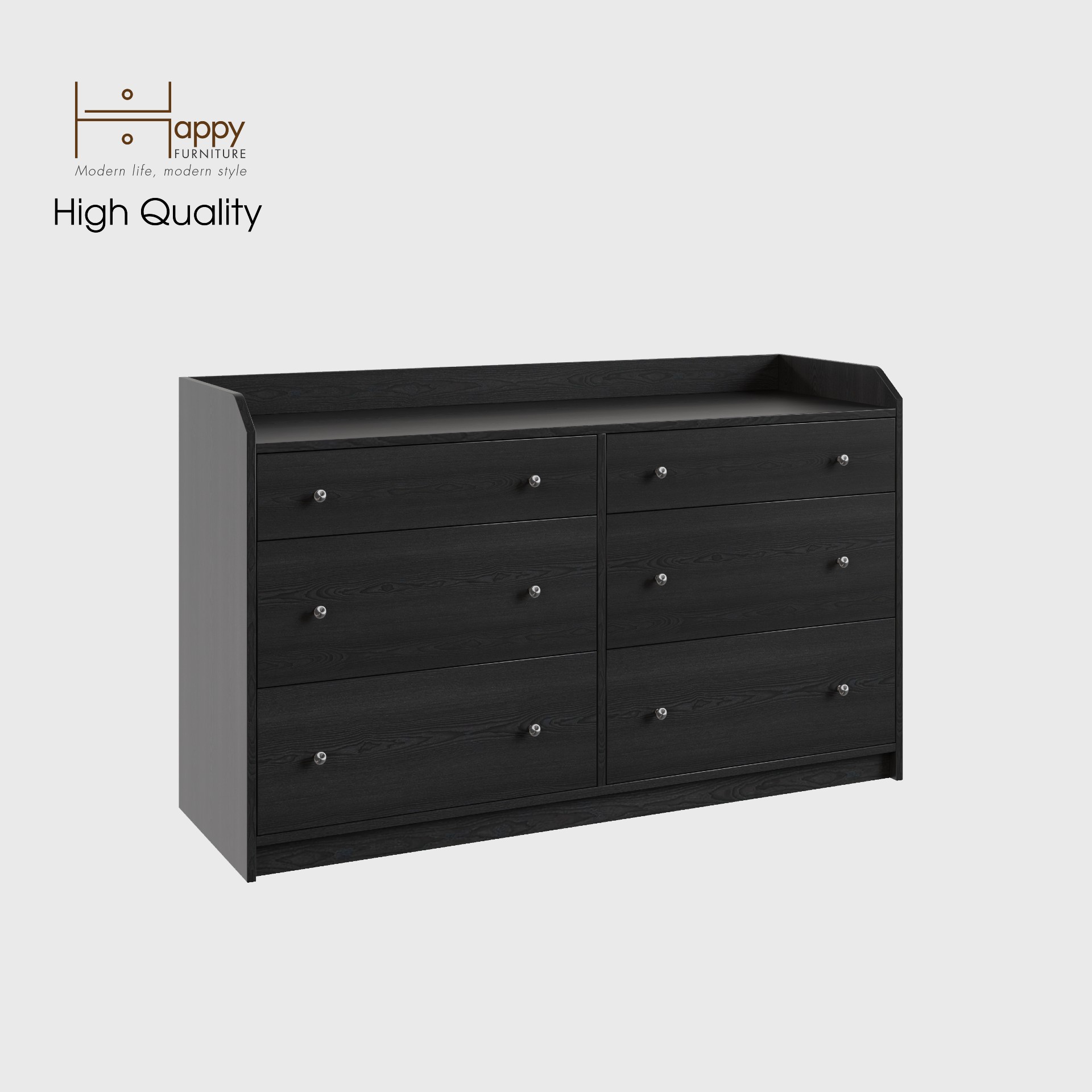 [Happy Home Furniture] CANA,  Tủ 3 tầng - 6 ngăn kéo ,  138cm x 46cm x 84cm ( DxRxC), THK_009