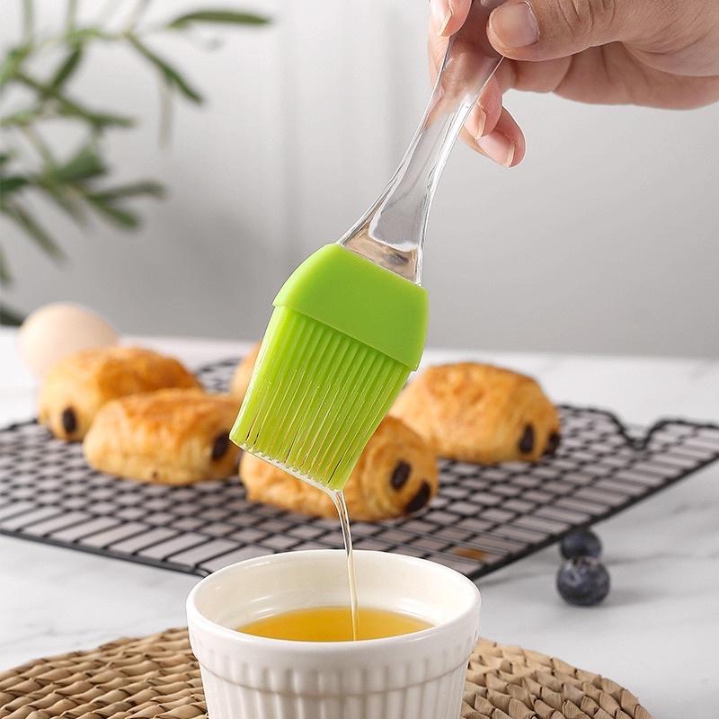 Set 2 món cọ quét dầu và cây phết kem làm bánh LOẠI XỊN - Combo chổi phết dầu silicon và phới trộn bột, phết bơ, vét kem