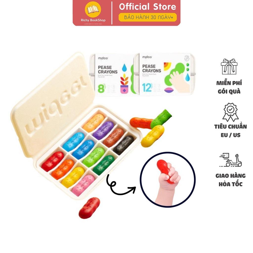 Màu Sáp Lụa Hữu Cơ Quả Đậu - Pease Crayons Mideer Cho Bé Từ 18m