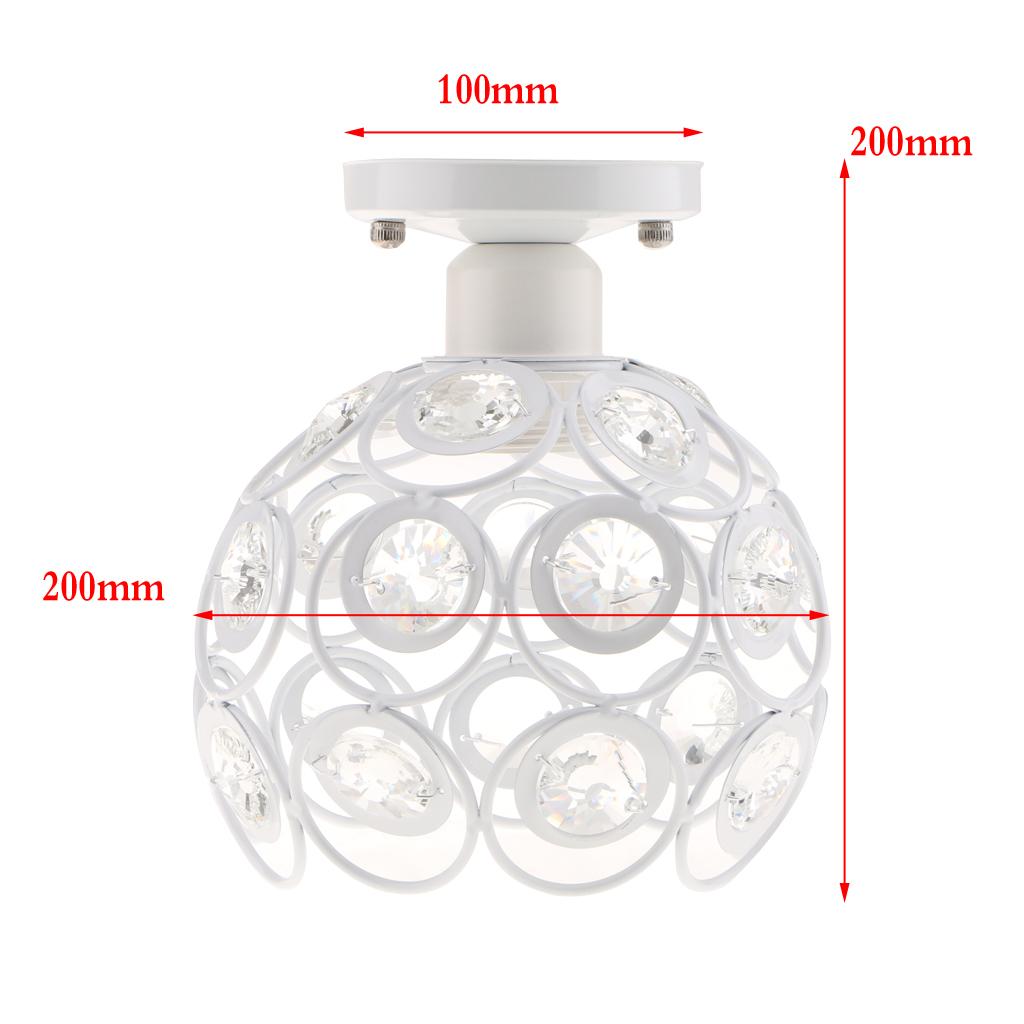 Elegant Iron Crystal Ceiling Light Cover Chandelier Pendant Lampshade 3 Colors