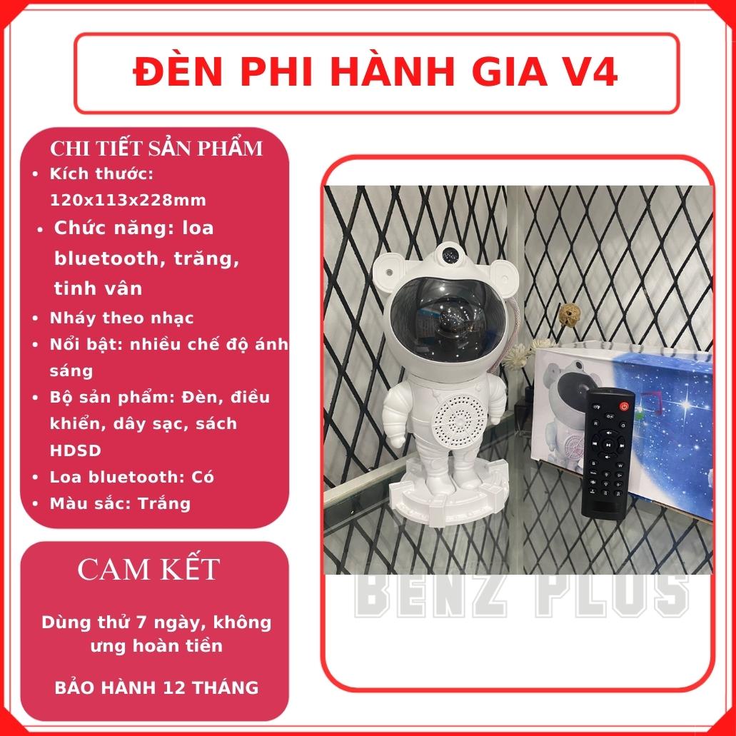 Đèn phi hành gia V4 BENZ có loa, nháy theo nhạc, có ánh trăng chiếu bầu trời sao thiên hà tinh vân bảo hành 12 tháng