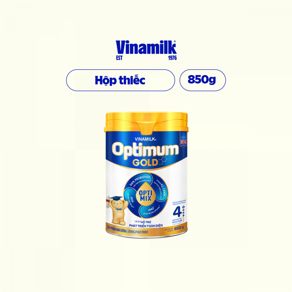 Sữa bột Optimum Gold 4 - Hộp thiếc 850g