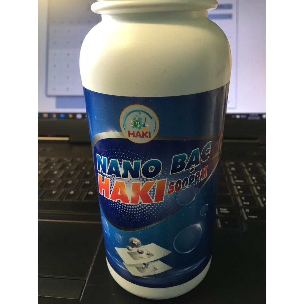 Chế phẩm Nano bạc HAKI 500ml dứng dụng thủy sản trồng trọt chăn nuôi