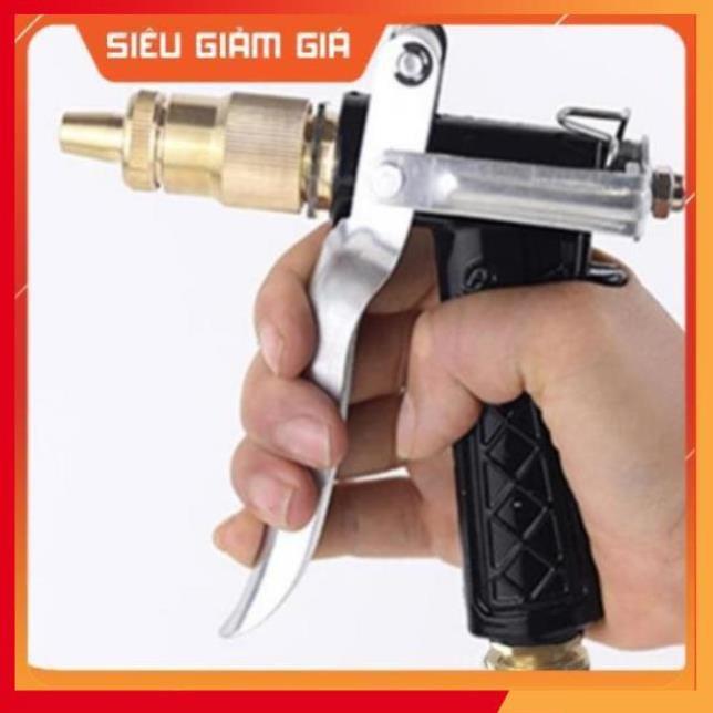 Bộ dây và vòi xịt tăng áp lực nước 300% rửa xe tưới cây 236498 - dây trắng