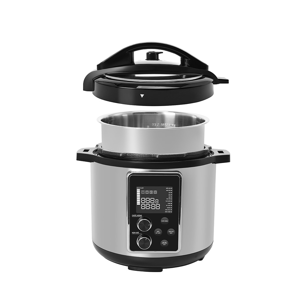 Nồi áp suất điện tử đa năng lòng nồi inox Elmich 6L PCE-9000 - Hàng chính hãng