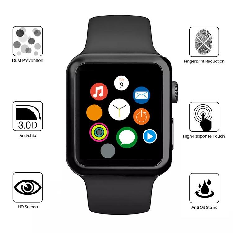 Kính Cường Lực Nano Apple Watch Full Màn Series 1/2/3/4/5/SE/6 Full Size 38/40/42/44MM