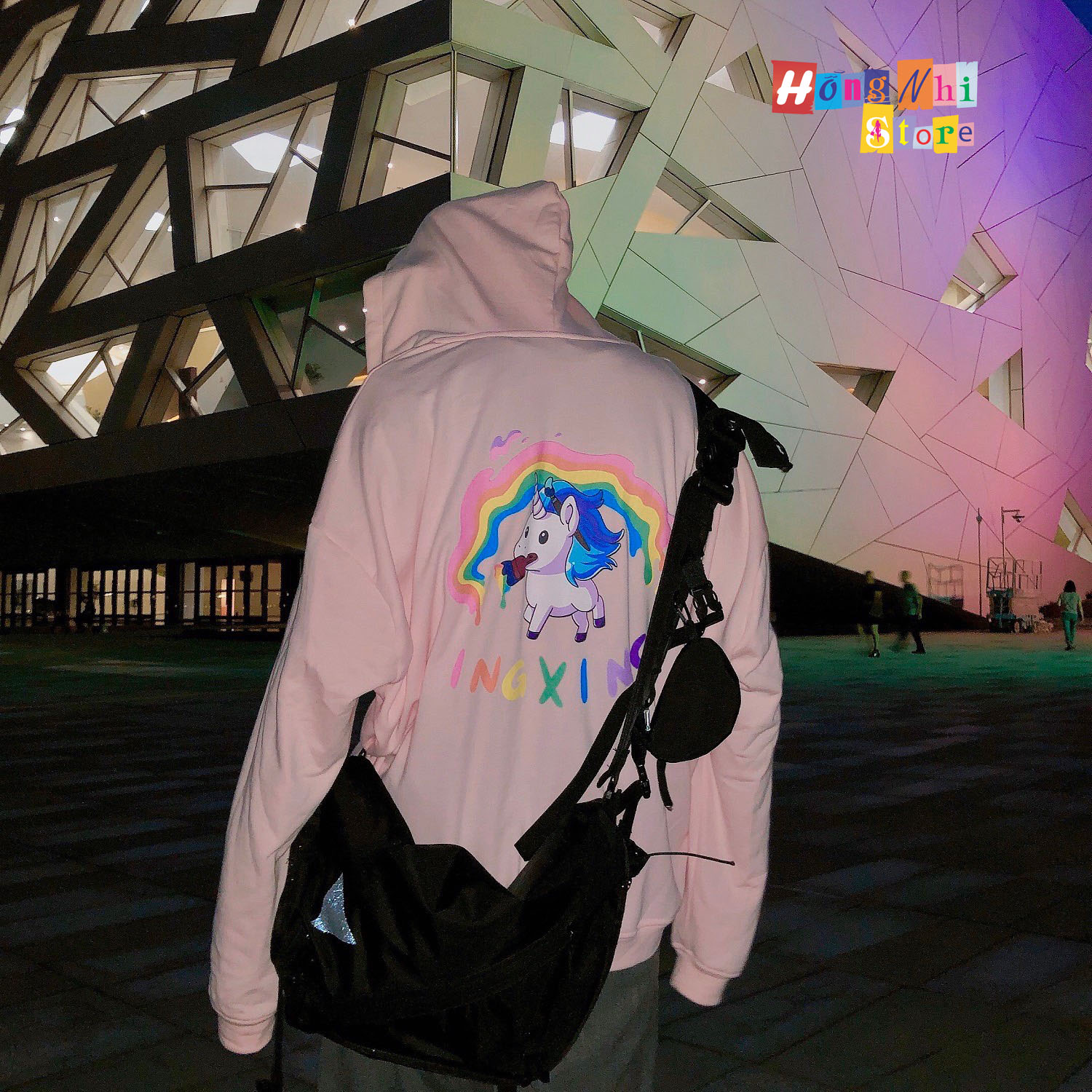 Áo Khoác Hoodie Zip In Hình INGXING Oversize Ulzzang Unisex Dáng Rộng - MM