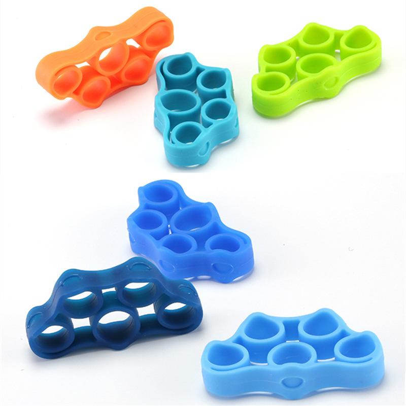 Tay kẹp tay silicone mở rộng tập thể dục tay cầm tay sức mạnh Trình rèn luyện ngón tay tập thể dục chống Color: light grey