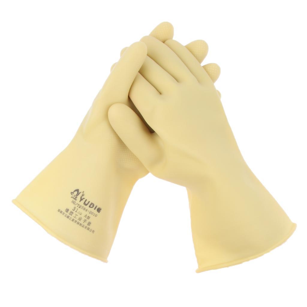 1 Pair Of Solvent Oil Resistant Nitrile Rubber Cleaning Work Gloves