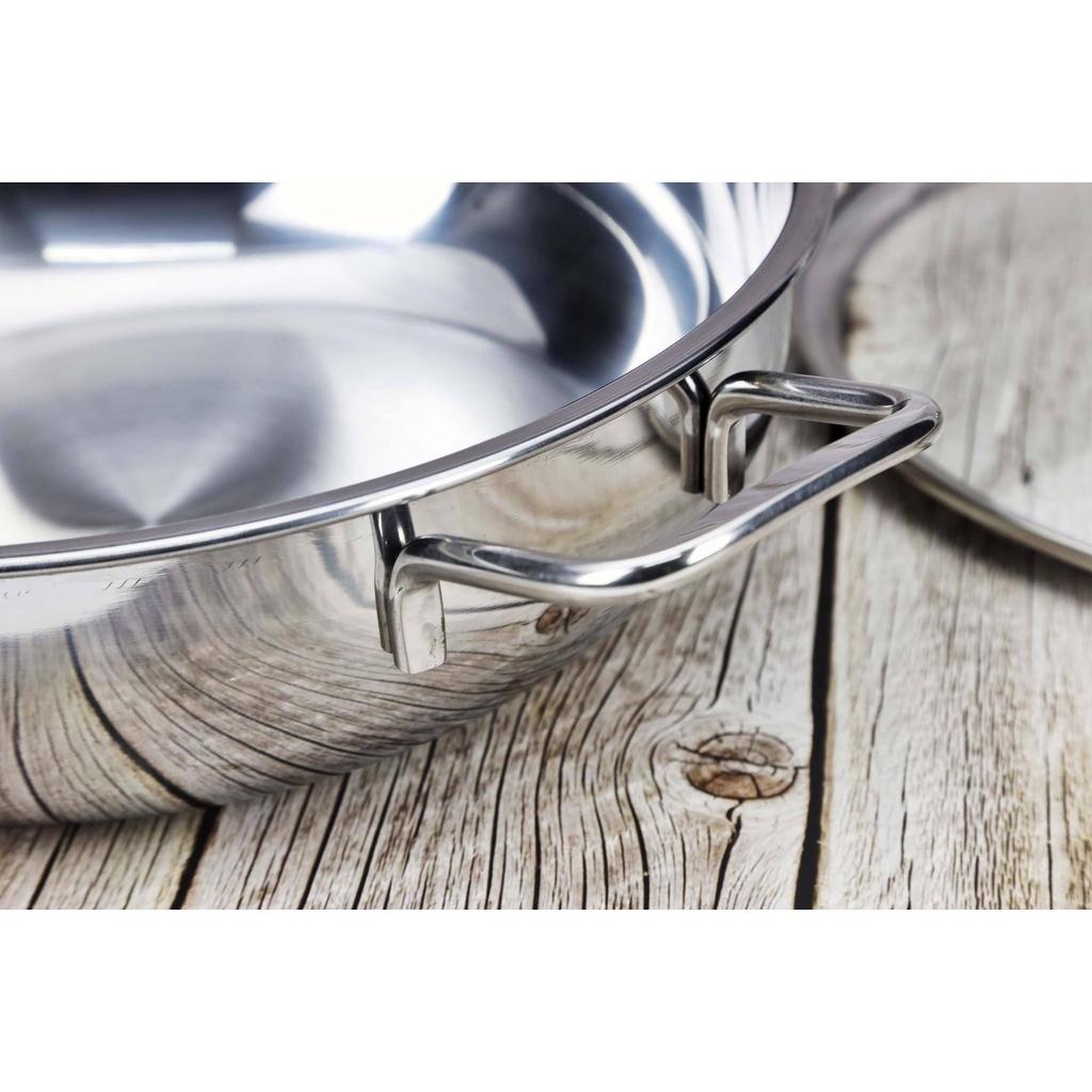 Nồi Inox lẩu 3 đáy 28cm Fivestar nắp kính chính hãng cao cấp DrbStore