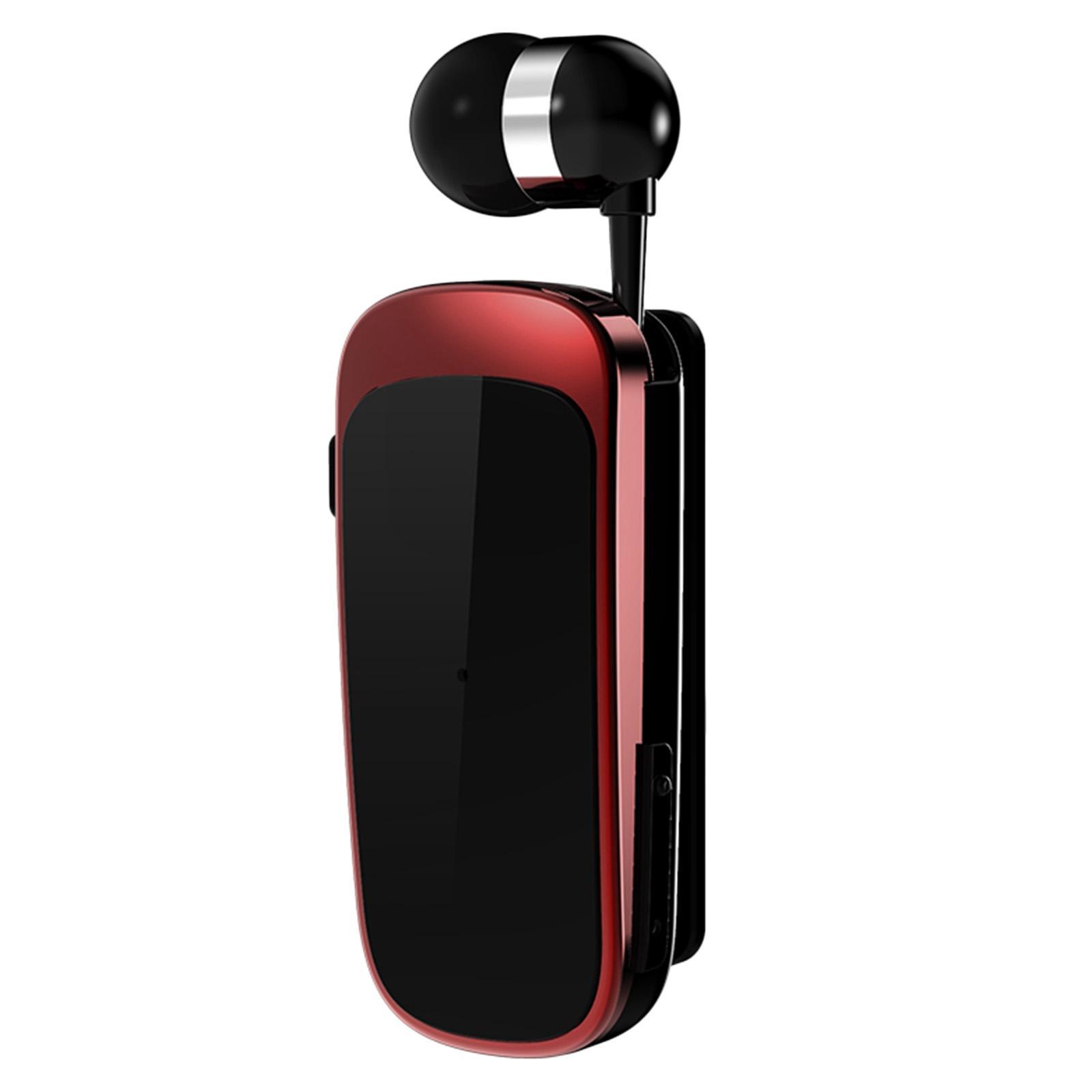 2X  K52 Retractable Wireless Bluetooth Headset Business Earphone Clip