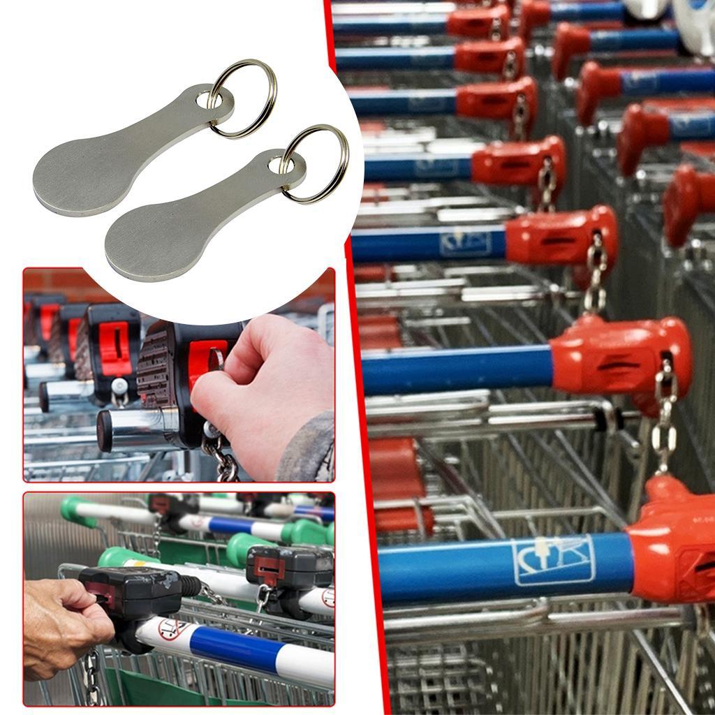 Shopping Trolley Key Trolleys Token Keychain Swivel Lobster Clasp