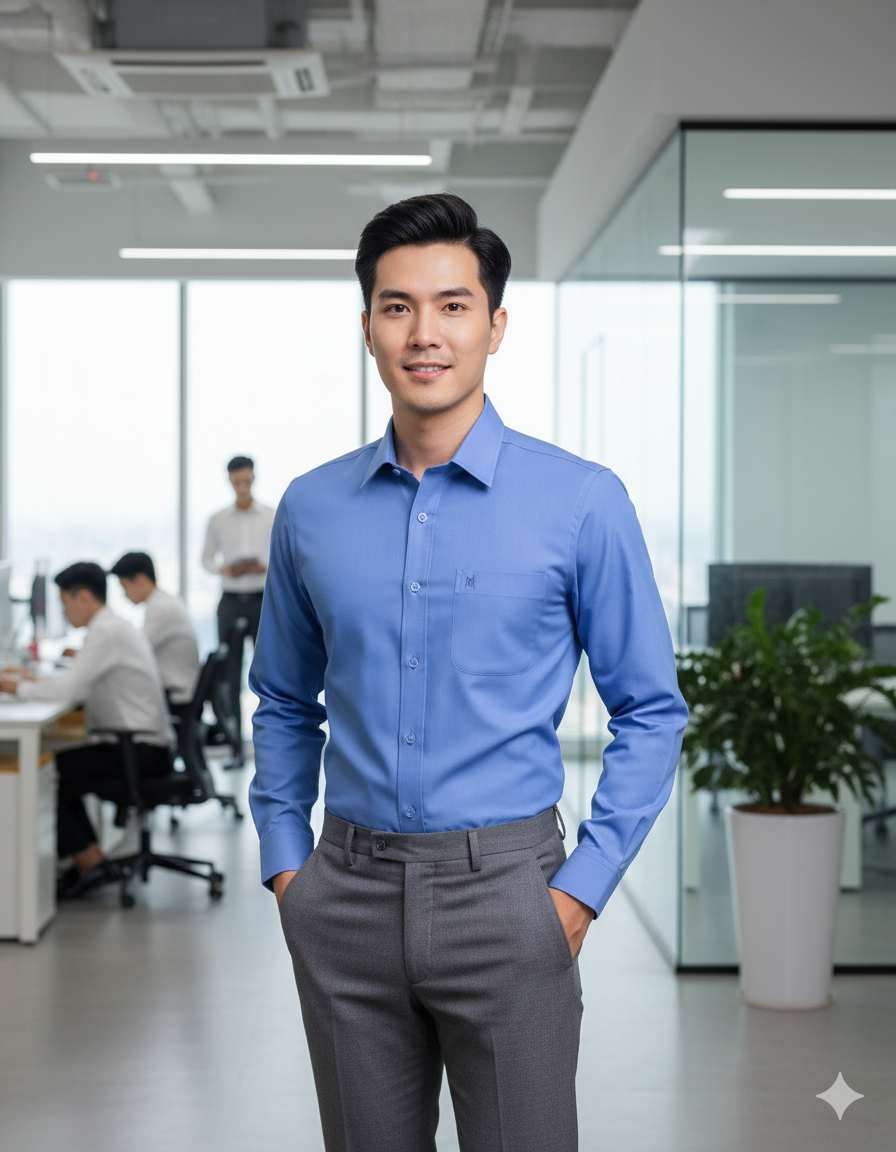 Áo sơ mi tay dài Khatoco