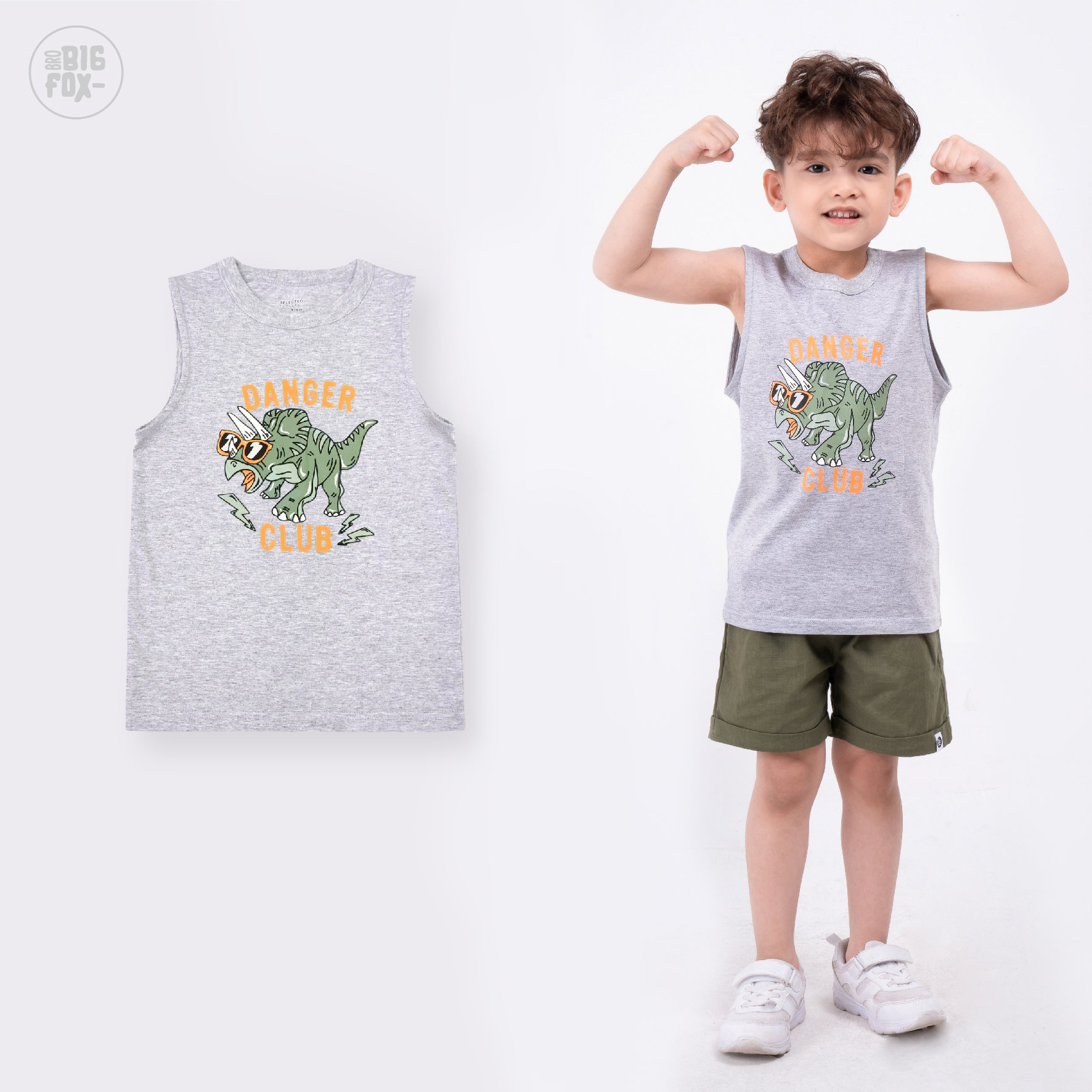 Áo ba lỗ bé trai BIGFOX - MISS MEOW chất cotton mền mịn họa tiết đẹp size trẻ em 3,4,5,6,7,8 tuổi