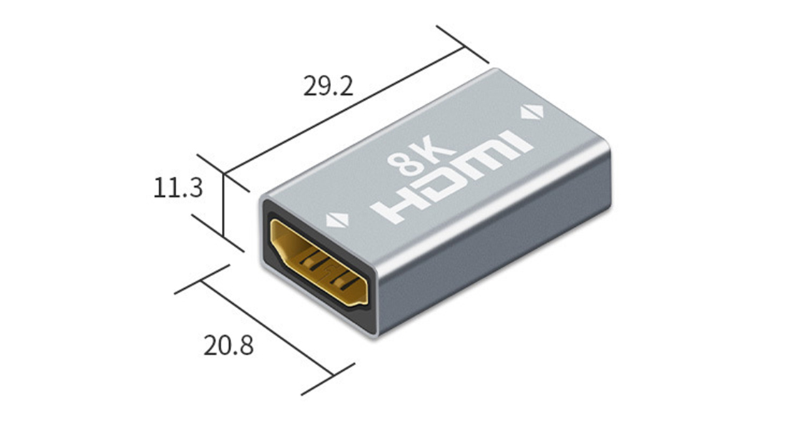 Đầu nối dài HDMI vỏ nhôm dùng cho máy tính