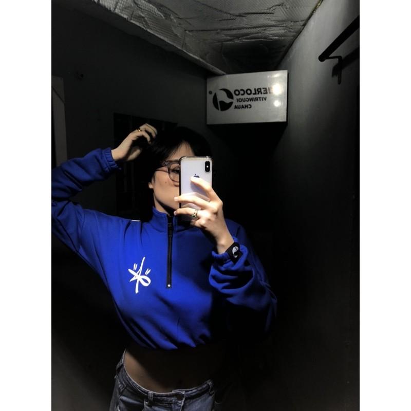 Áo croptop thể thao tay dài