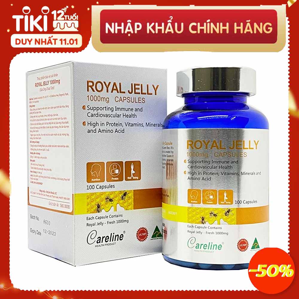 Sữa Ong Chúa Royal Jelly - Viên uống 100% sữa ong chúa tươi thiên nhiên.