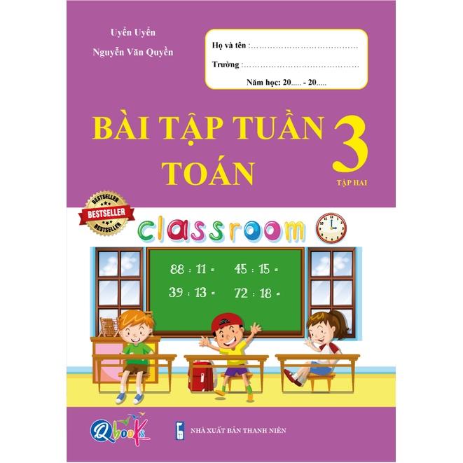 Sách - Combo Bài Tập Tuần Lớp 3 Cả Năm - Toán và Tiếng Việt (4 cuốn)