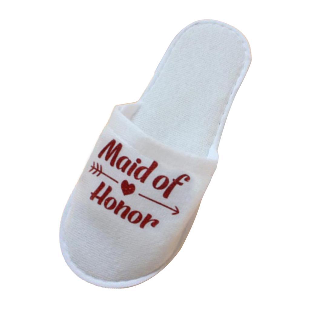 Bride Wedding  Party Slippers Maid of Honor SPA Slippers
