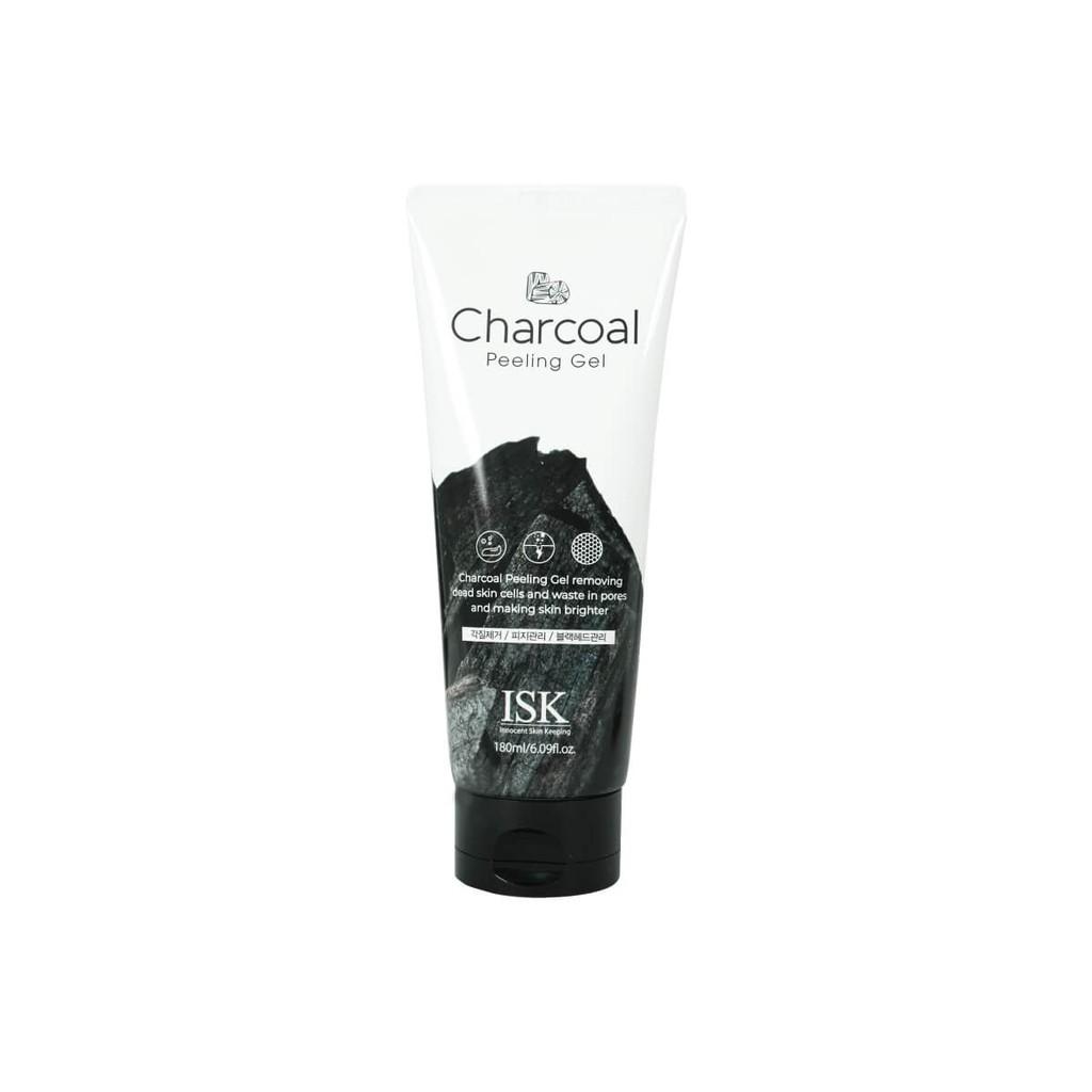 Tẩy Tế Bào Chết Mặt Dạng Gel ISK Charcoal Peeling Than Hoạt Tính Giảm Bã Nhờn Làm Sạch Da Dung Tích 180ml