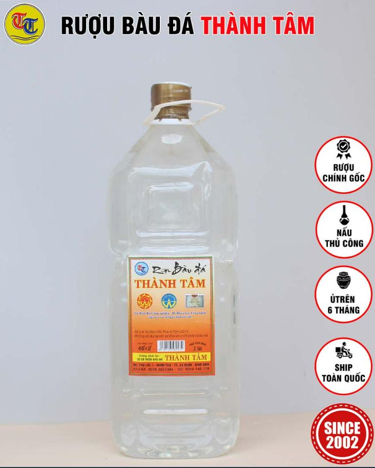 Đặc Sản Bình Định - Rượu Bàu Đá Thành Tâm Chai Pet 2 Lit - OCOP 3 Sao