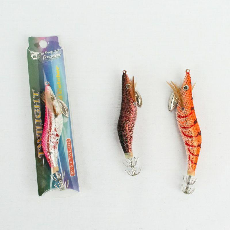 Mồi tôm giả câu mực có dạ quang combo 2 con