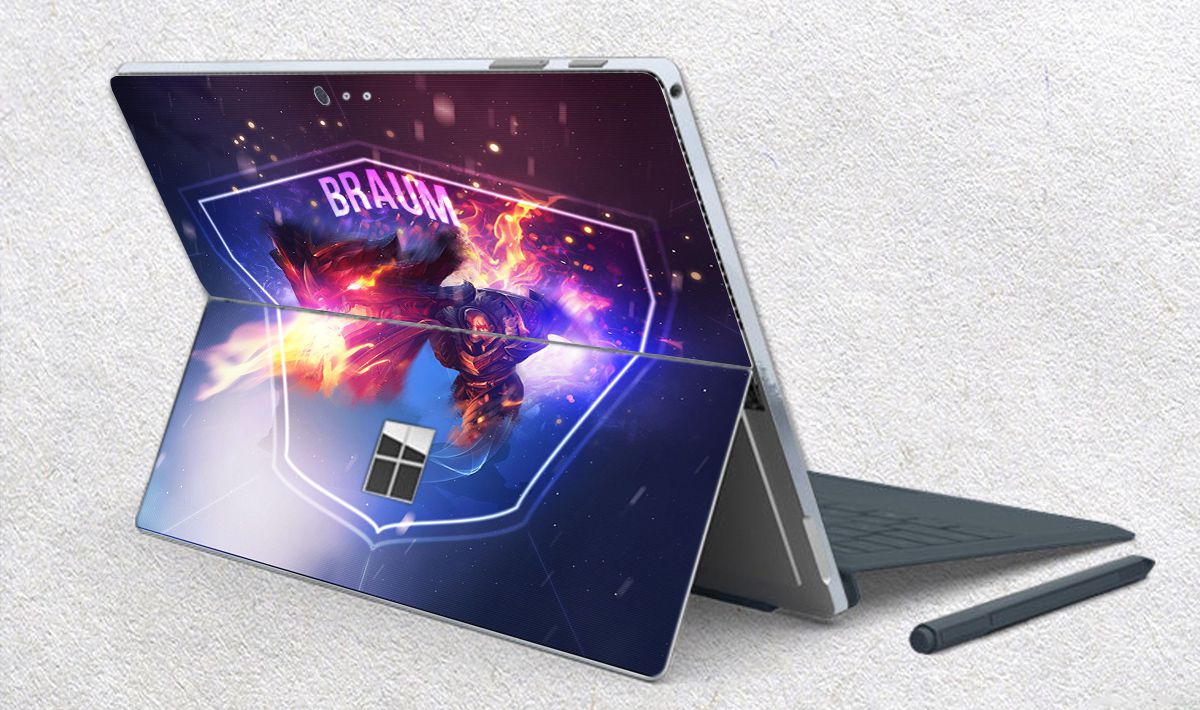 Skin dán hình Liên Minh Huyền Thoại x04 cho Surface Go, Pro 2, Pro 3, Pro 4, Pro 5, Pro 6, Pro 7, Pro X