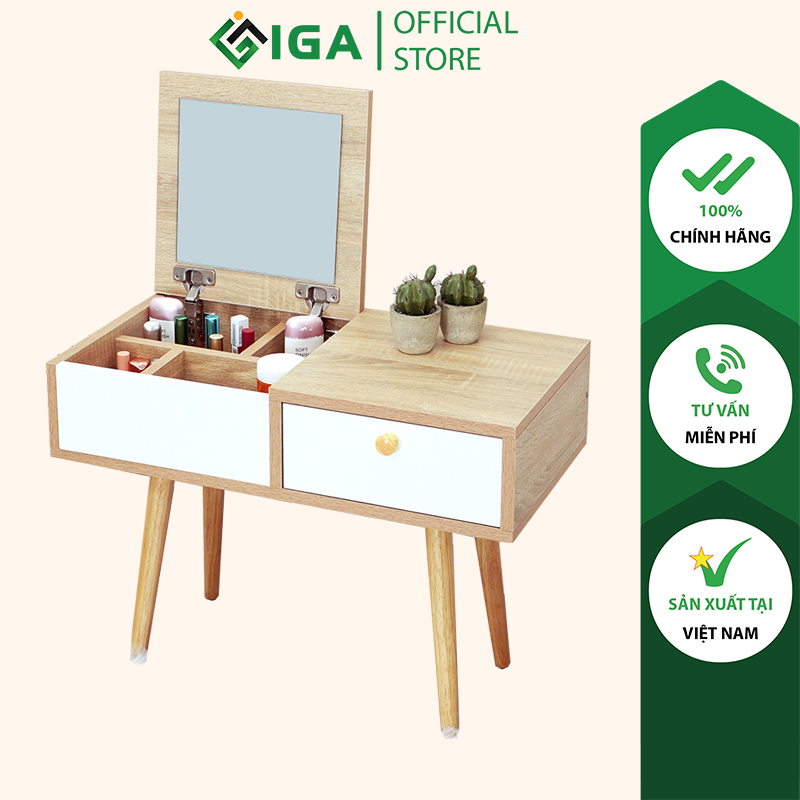 Bàn Trang Điểm Ngồi Bệt IGA Sắp Xếp Mỹ Phẩm, Son Gọn Gàng - GP143