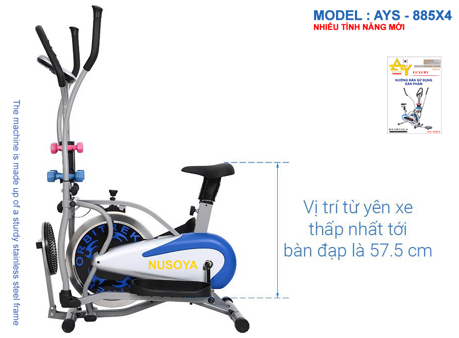 Xe đạp tập thể dục trong nhà toàn thân AYOSUN AYS – 885X4