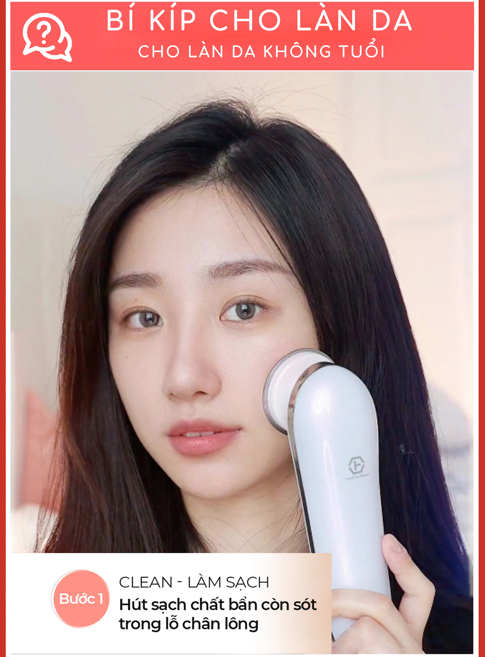 Máy điện di tinh chất siêu âm 3in1, bổ xung ION, nâng cơ EMS, Ánh sáng Photon trẻ hoá da Nanotime BEAUTY F65I BẢO HÀNH CHÍNH HÃNG 2 NĂM