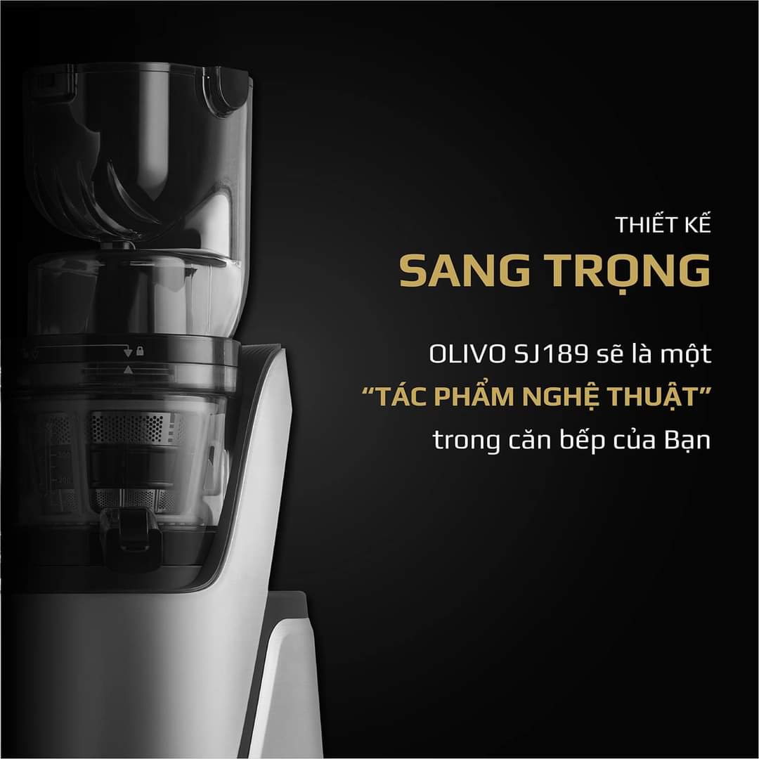 Máy Ép Chậm OLIVO SJ189 [ HÀNG CHÍNH HÃNG] Ép Trái Cây Hoa Quả Rau Củ