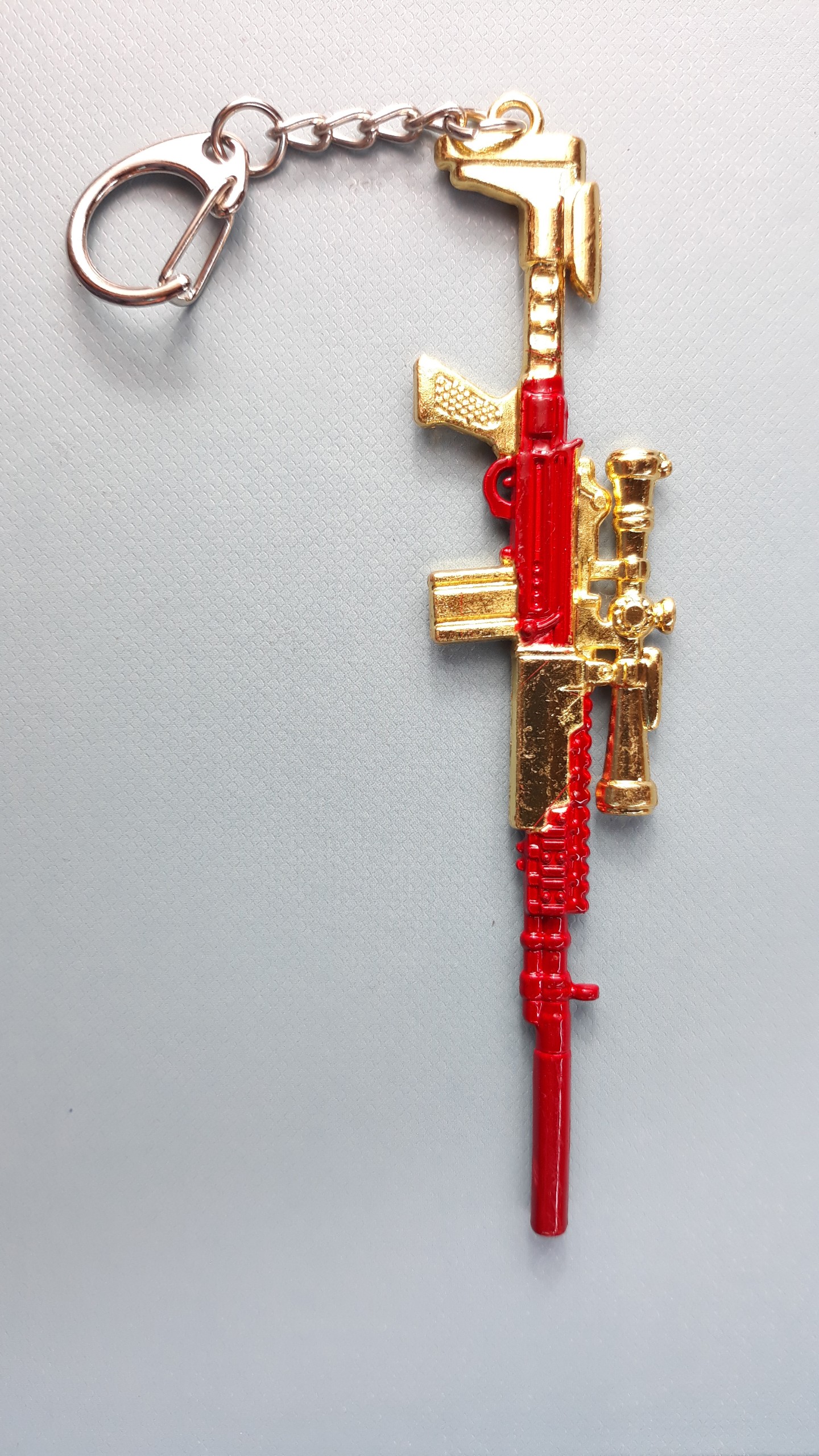 Móc khóa mô hình trong Game PUBG Mẫu MK-S-MK14 Màu Vàng Đỏ