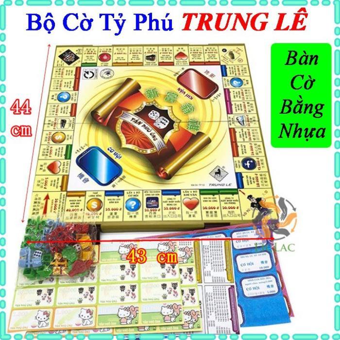 Bộ Cờ Tỷ Phú bằng Nhựa Trung Lê (Loại Lớn Nhất) - Bộ đồ chơi Cờ Tỷ Phú Size 44 x 43 cm hàng Việt Nam chất lượng Cao