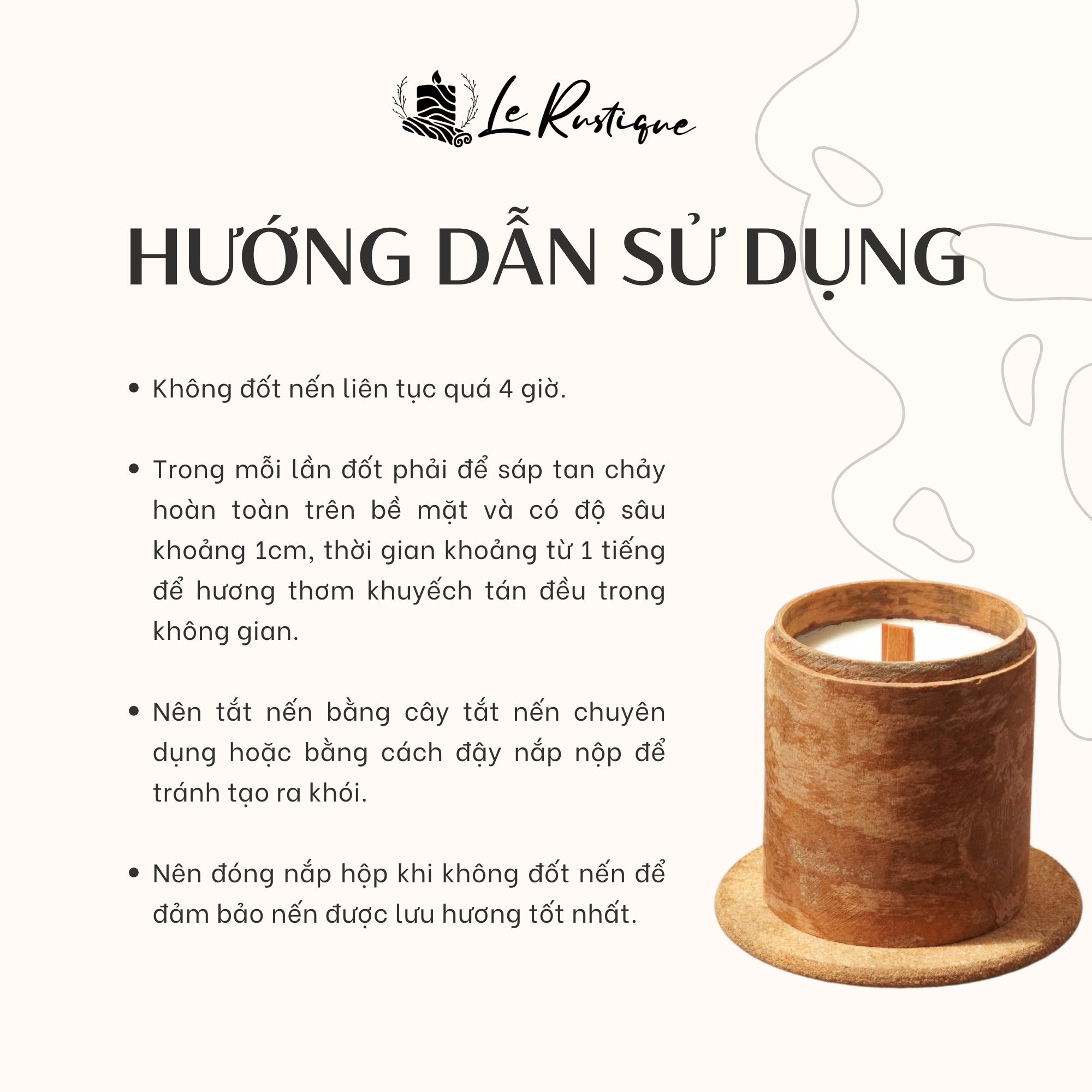 Nến Thơm Thủ Công Le Rustique Mùi Cà Phê (But First Coffee) - 100g/ 200g - Hũ Nến Vỏ Quế Tự Nhiên - Có Kiểm Định Chất Lượng - Nến Thơm Thư Giãn Trị Liệu - Nến Thơm Thiên Nhiên